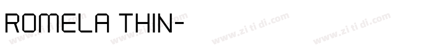 Romela Thin字体转换